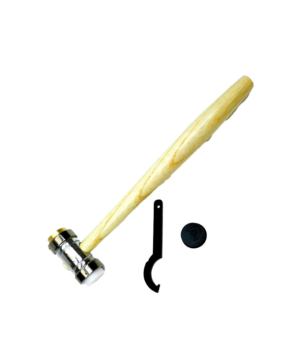 Teflon hammer one side flat other side domed